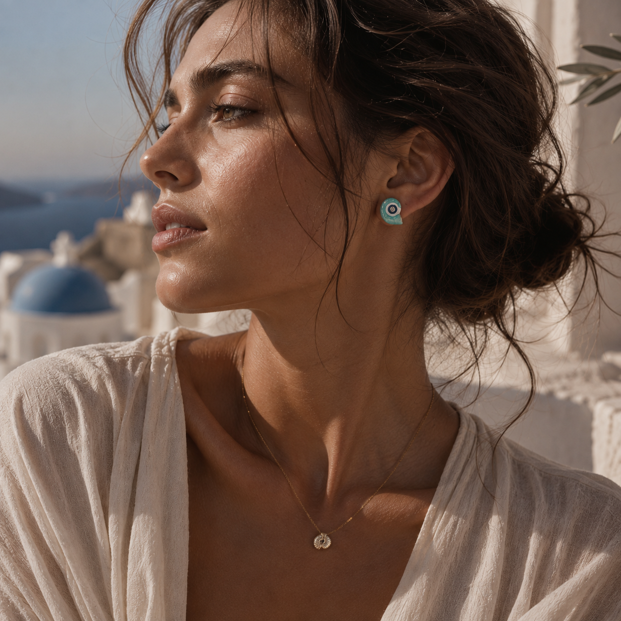 Aegean Talisman Blue Earrings