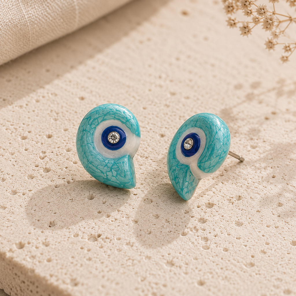 Aegean Talisman Blue Earrings