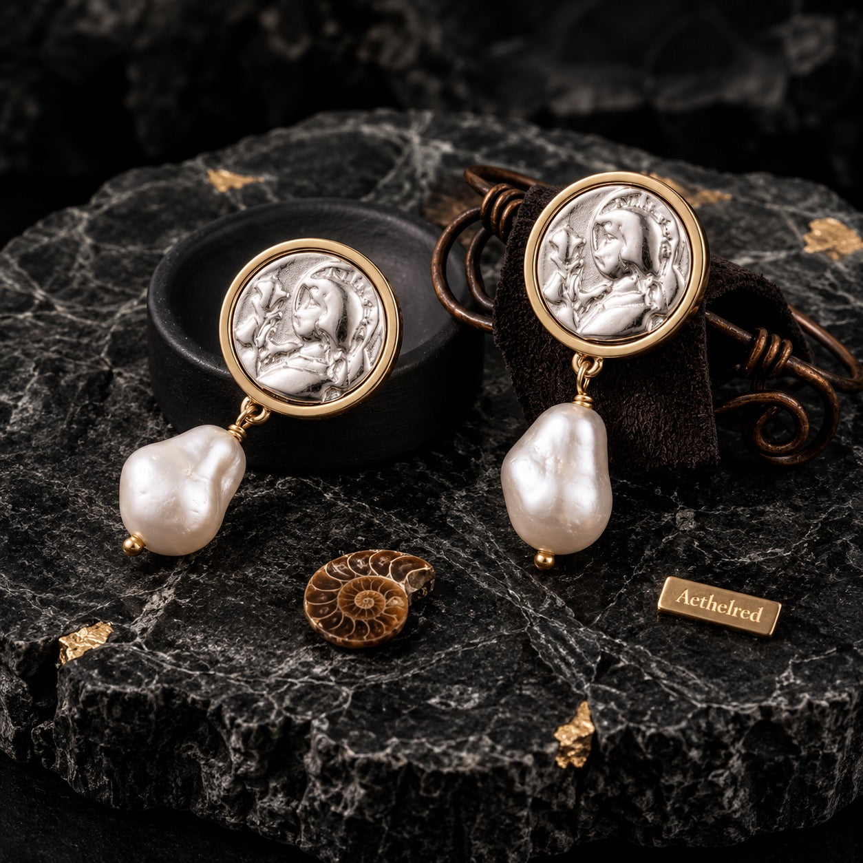 Parisian Baroque Pearl Earrings