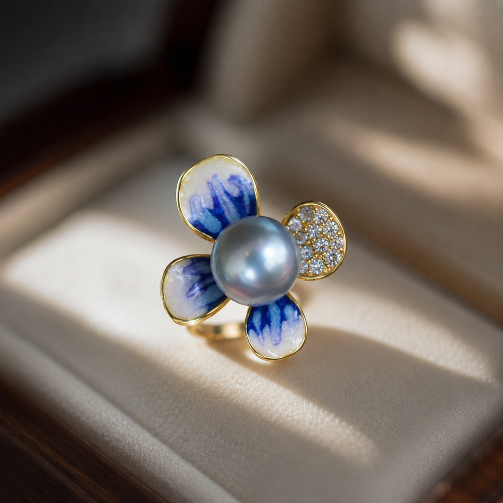 Moroccan Bloom Madama Pearl Ring