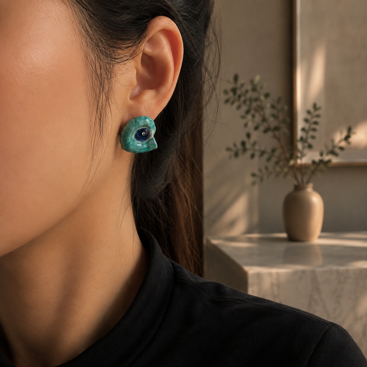 Aegean Talisman Blue Earrings