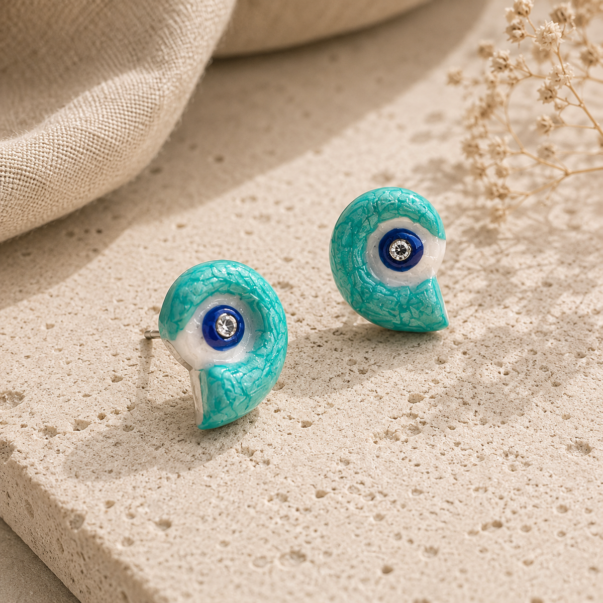 Aegean Talisman Blue Earrings